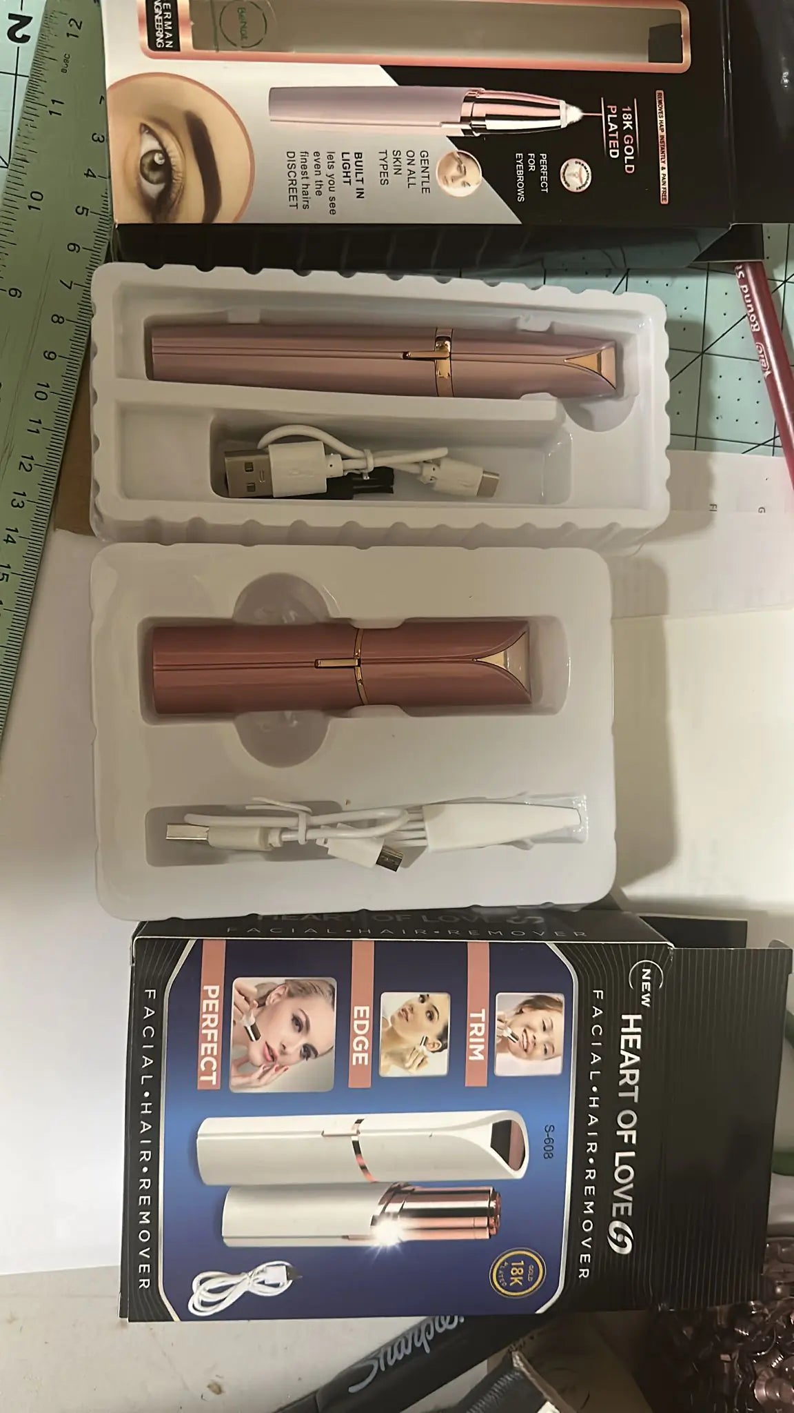 Rechargeable Facial + Eyebrow Hair Removers Set - 2 Pack - WestmannsStore